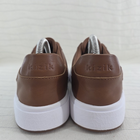 Kizik Unisex Vegas Brown Leather Casual Walking Sneakers Shoes Size 7.5 M/ 9 W - Picture 6 of 11